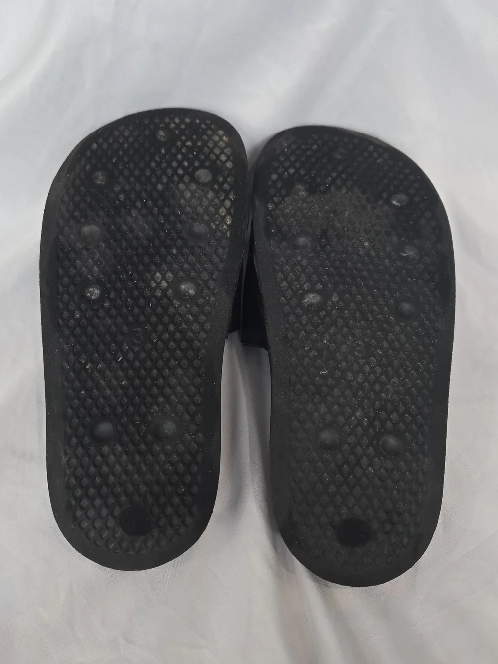 adidas Black Slides with White Trefoil Logos